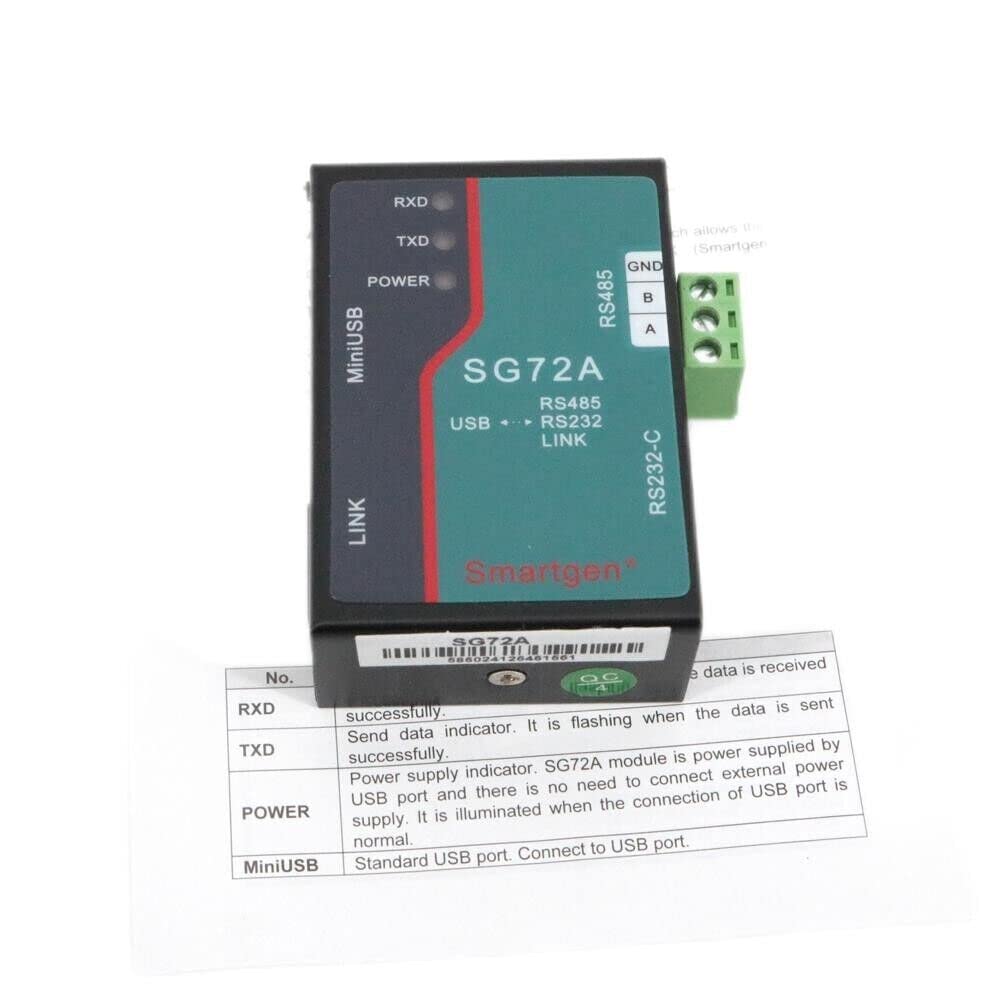 Smartgen SG72A Módulo de conversión de puerto de comunicación USB-RS232 USB-RS485