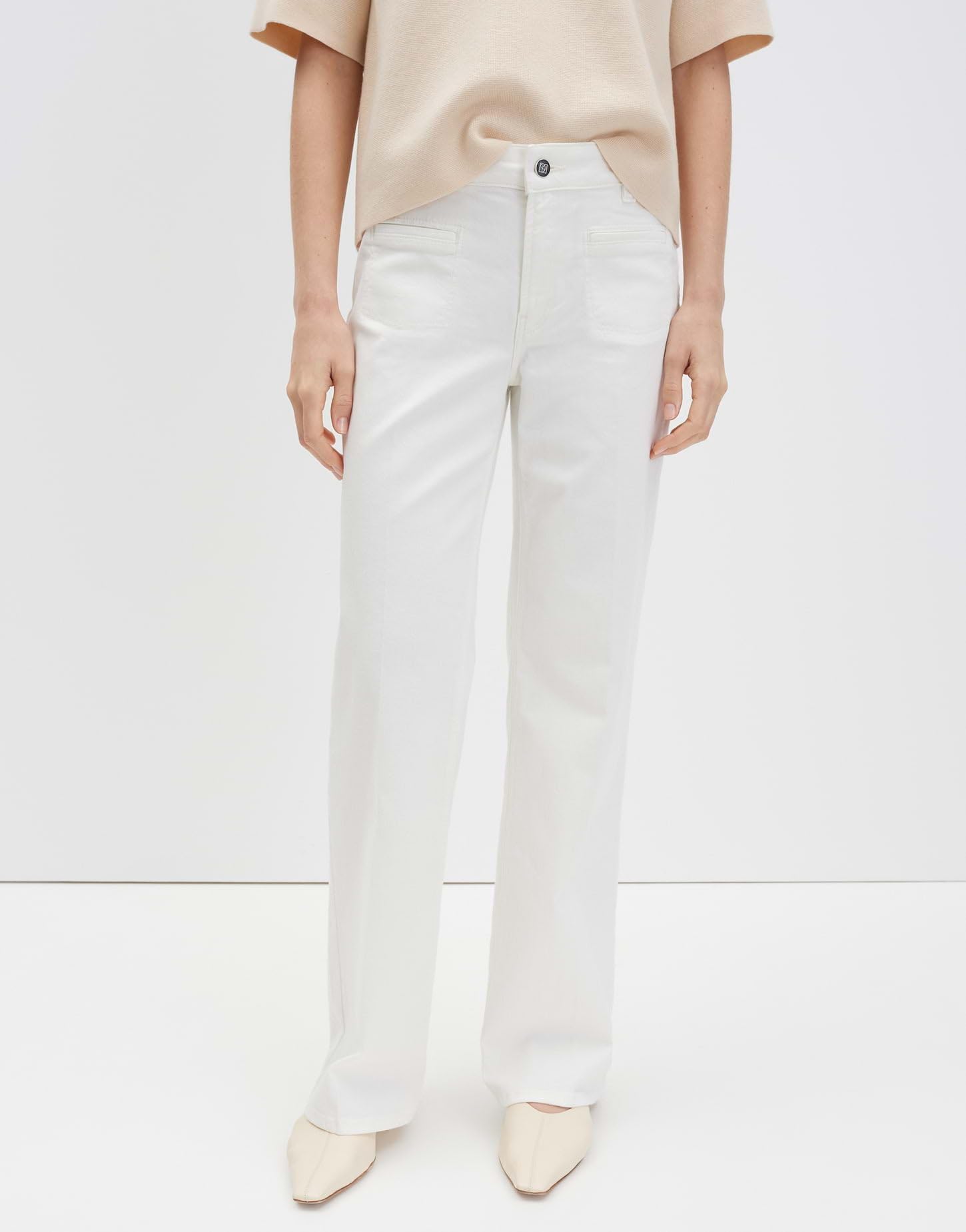 someday Damen Flared | Carie French Flared Jeans aus BCI Cotton Mix Mid Rise