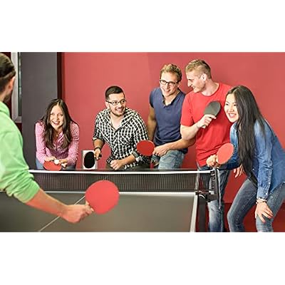 Pop Rock Colorful Design Ping Pong Paddle, Premium 5 Ply Table Tennis Racket (Black on Back)