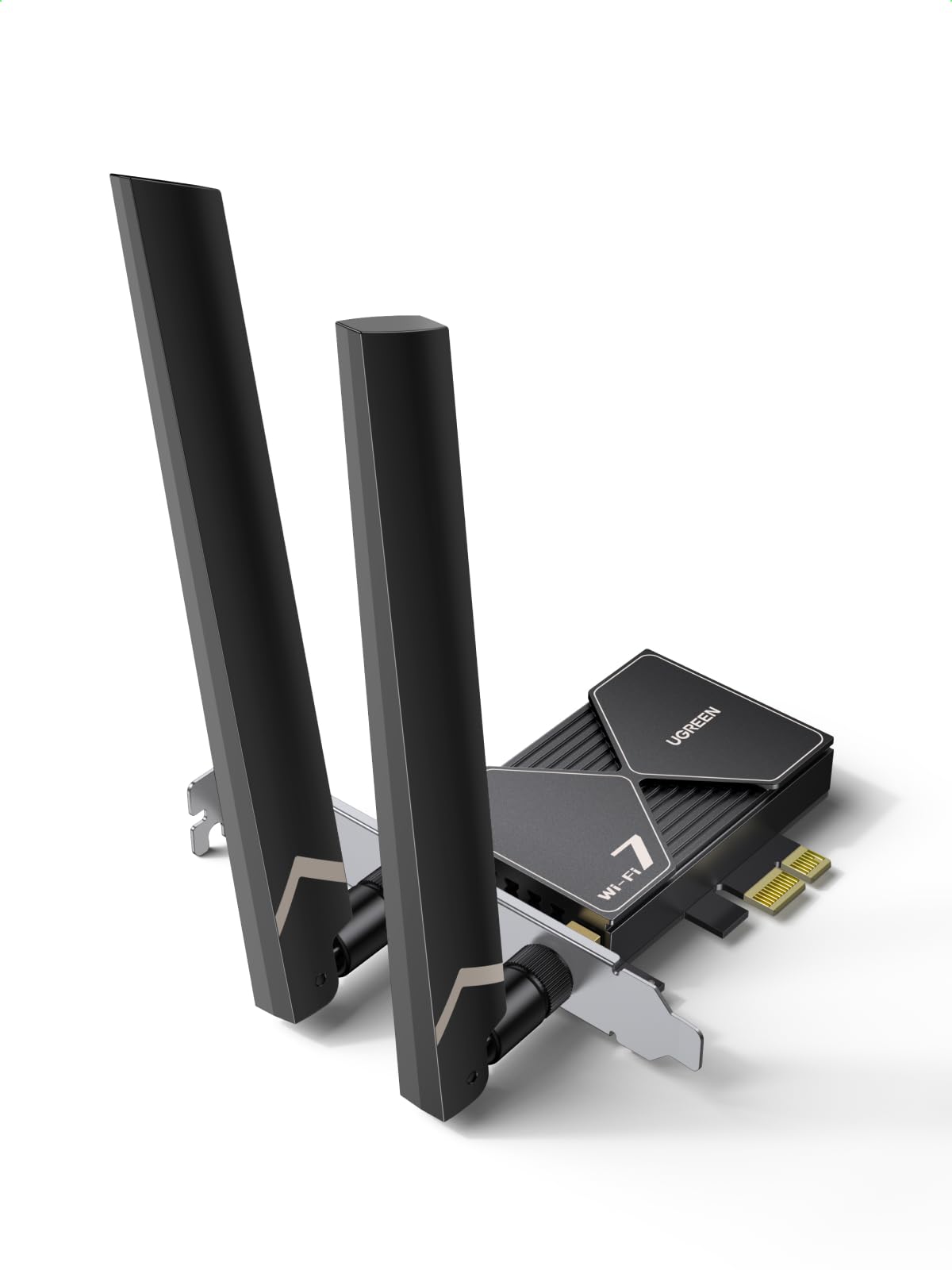 UGREEN Clé WiFi 7 PCIe BE6500 Bluetooth 5.4 USB WiFi 7 Double Antenne WPA-3 | Tri-Bandes 6GHz 5GHz 2.4GHz avec Faible Latence BT5.4 Carte Réseau Pilote Intégré Compatible avec Windows 11