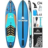 AEORPEW サップ ボード SUPボード 空気注入式パドルボード 大人用 幅86cm スタンドアップパドルボード 競技レベルの強化 プレミアム SUP アクセサリー付き あらゆるスキルレベルの大人と若者向け(青)