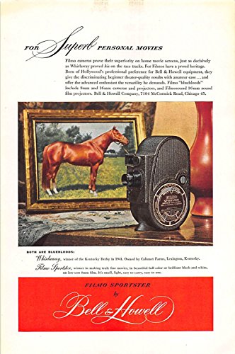 Print Ad 1947 Bell & Howell For Superb Personal Movies