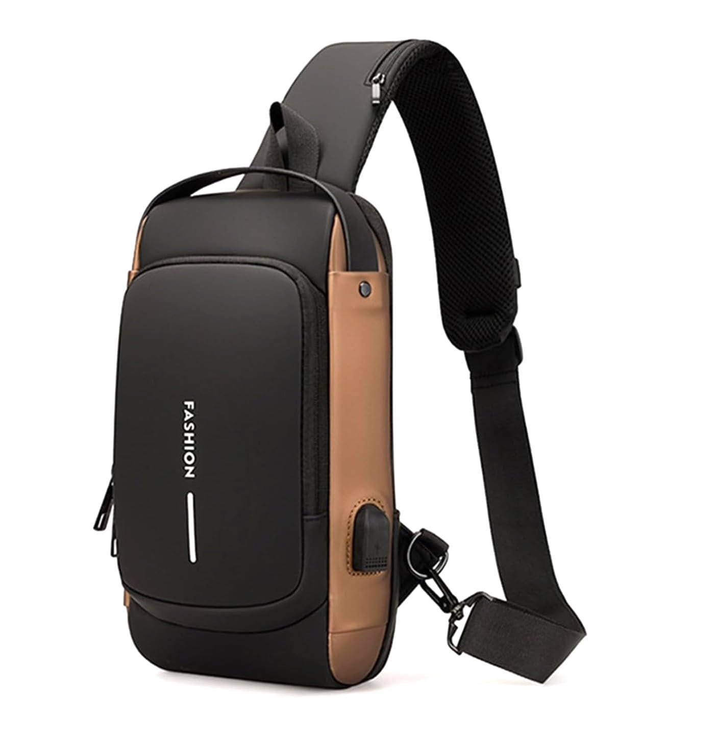 tannero Chest Bag with Digital Lock, Crossbody Sling Bag with USB Charging Port, Dual Colour-picture-39