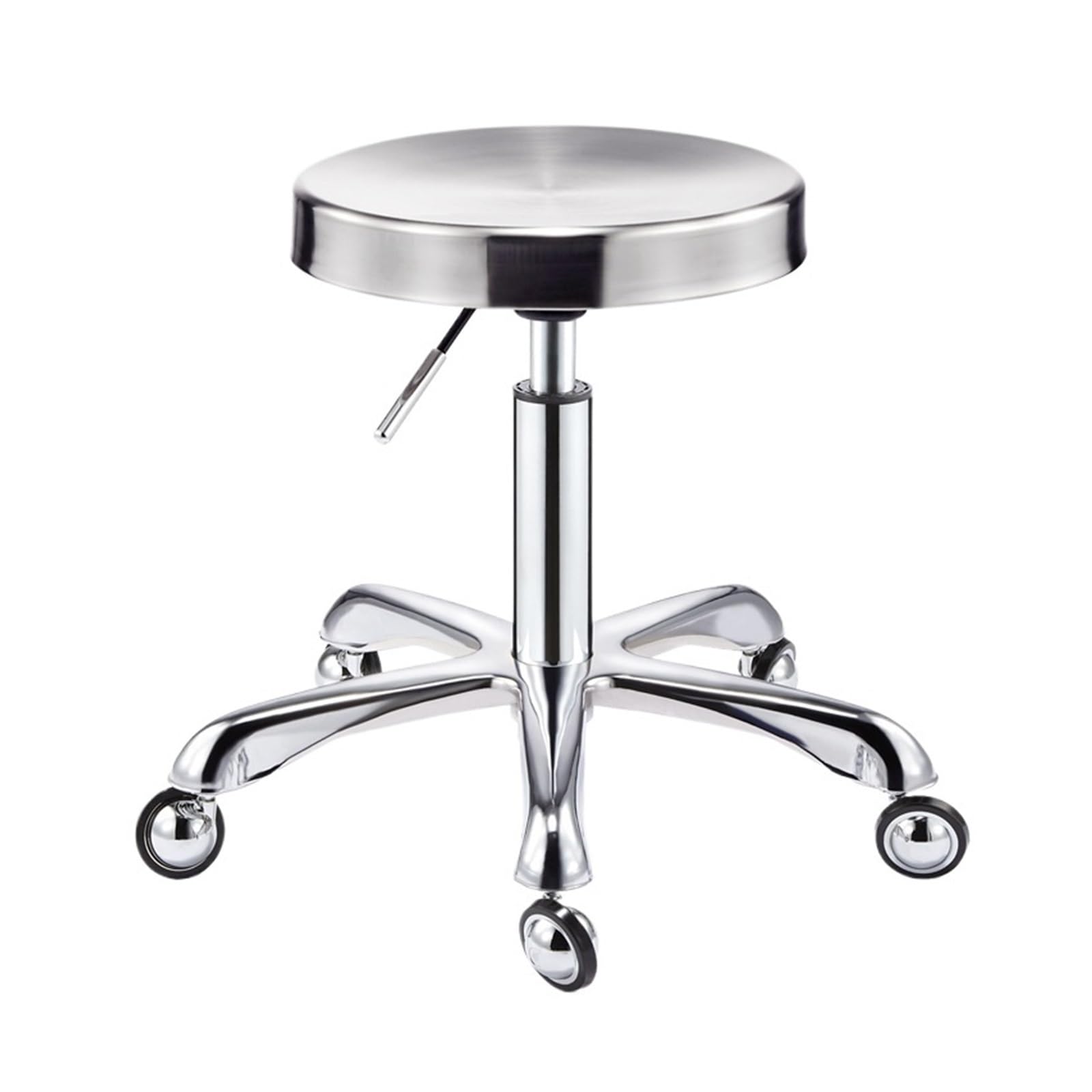 Taburete con ruedas hidráulico de alta resistencia Taburete con ruedas | Ajustable con ruedas giratorias de 60°, for banco de trabajo de laboratorio