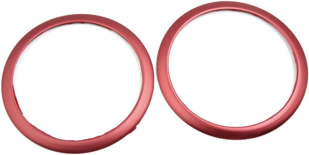 2pcs Red Auto Car Door Speaker Audio Decorative Ring Circle Trim for X1