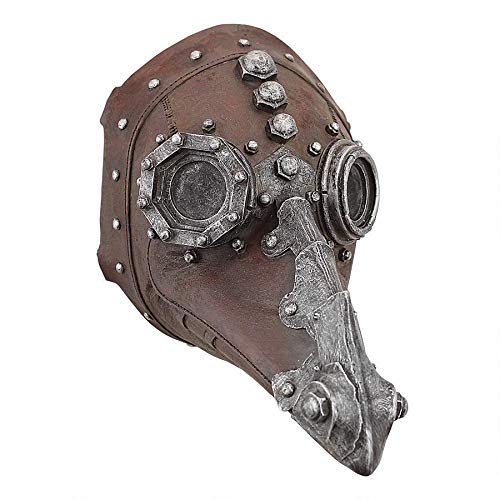 Design Toscano Doctor of Death Plague Mask Steampunk DÃ©cor Wall Sculpture, Faux Leather and Pewter Finish