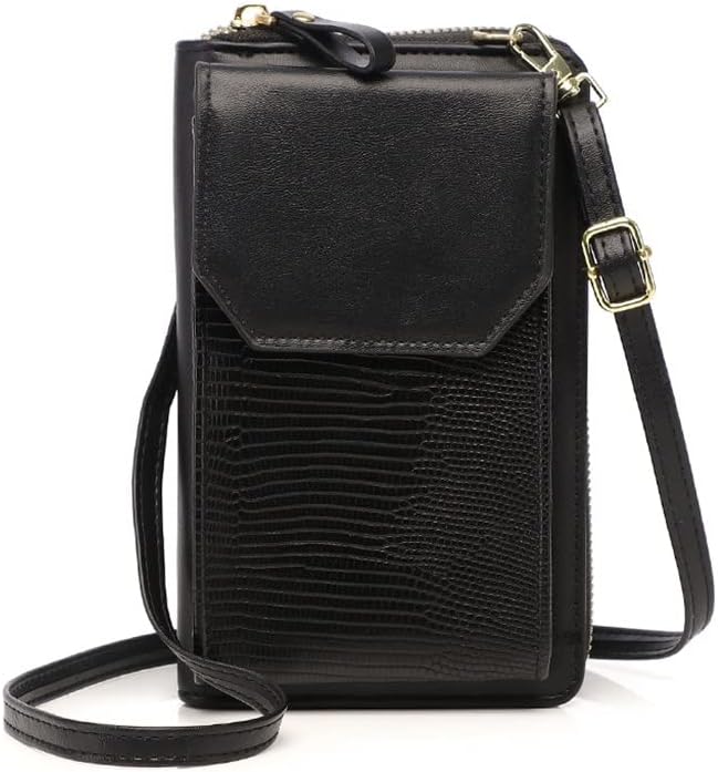 HBJWOV Small Ladies Mobile Phone Bag Women's Crossbody Shoulder Wallet Bags PU Leather Card Holder Purse For Female