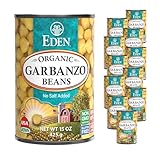 Eden Organic Garbanzo Beans, No Salt Added, 15-Ounce Cans (Pack of 12)