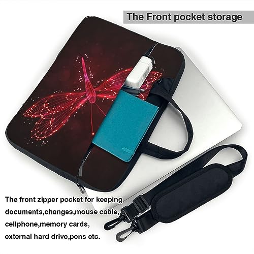 Housse ordinateur portable libellule rouge aux finitions soignées