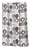 Carnation Home Fashions 100-Percent Polyester Fabric Print 70 by 84 Inch Shower Curtain, X-Long, Madison, Multi Earthtone Colors