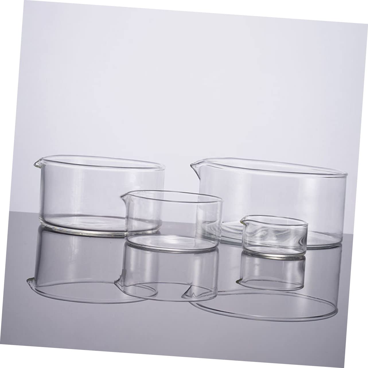 Mobestech 3 Stücke Glas Labor Container Kristallisierende Gericht Auslauf Ätherisches Einfache Lagerung