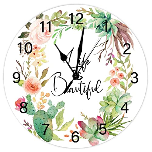 Horloge murale à piles style rustique, cadeau vintage idéal - 2
