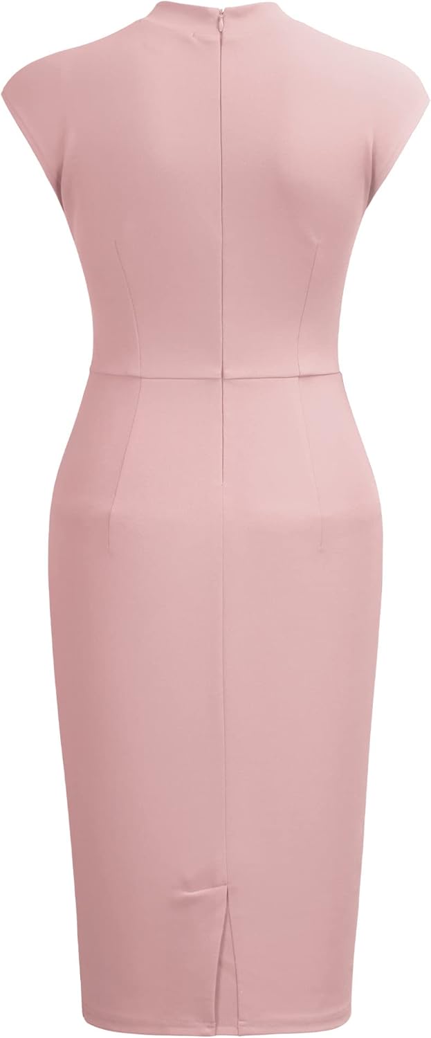 Miusol Women's Business Slim Style Ruffle Work Pencil Dress