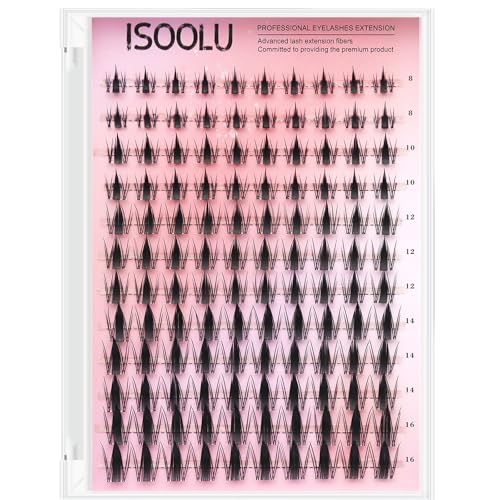 ISOOLU Lash Clusters Manga Individual Lashes Wispy Eyelash Cluste...