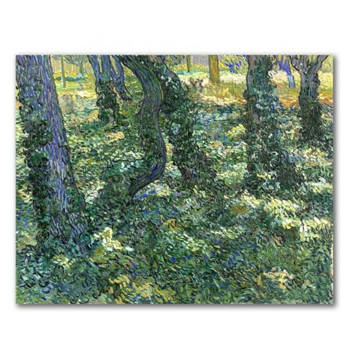 Tableau Van Gogh Sous-bois affiche grand format 80x104 cm pour decoration salon poster impression