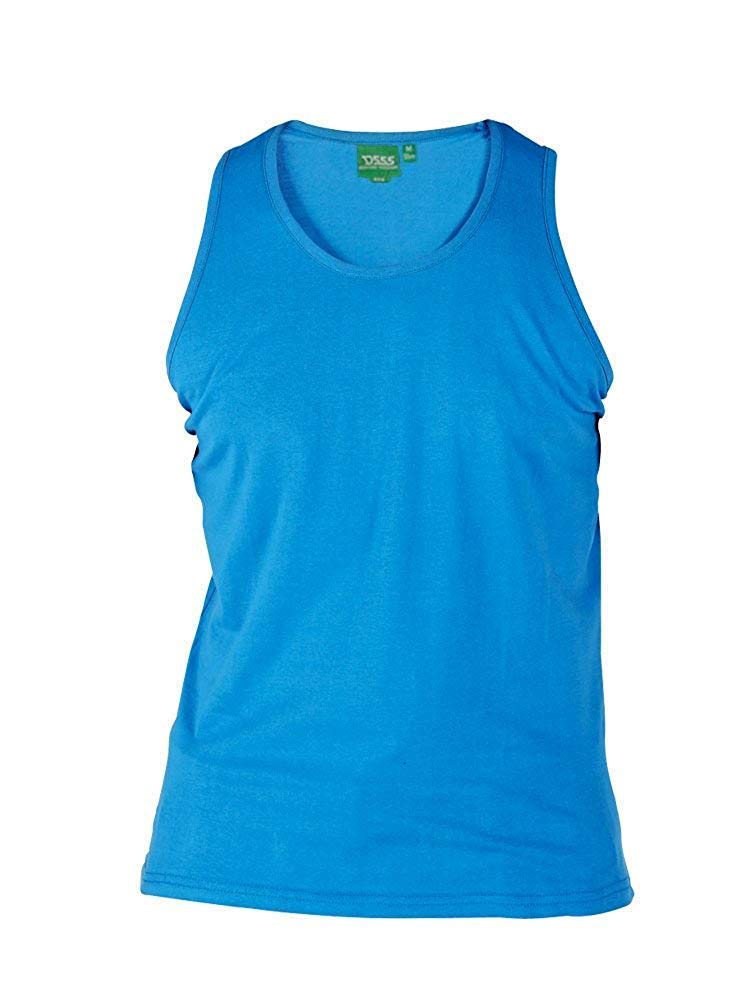 D555 Pure Cotton Vest in Charcoal in 3XL