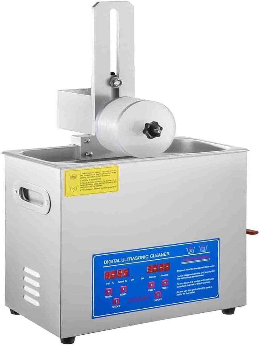 Limpiador ultrasónico portátil, limpiador ultrasónico de discos de vinilo de 180 W y 6 L,temperatura ajustable/acero inoxidable 304, para retenedores de relojes de joyería, gafas, dentaduras postizas