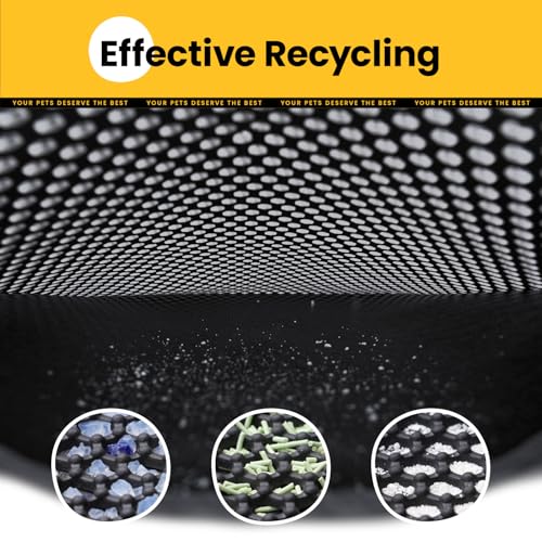 Tapete de areia para gatos tamanho compacto 60 cm x 37 cm para espaços pequenos, camada traseira imp