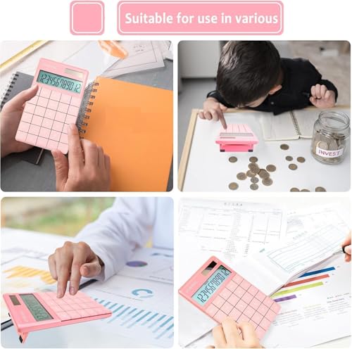 Image of Arsenio New Laptop Keyboard Calculator - 12 Digit Large LCD Display, Big Square Button, Easy to Press Mechanical for School, Office, Business, Home (Multicolor) (Design-01)