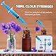 Gufastoe 40 Stück 10ml Spritze mit Schutzkappen für Industrie oder Tierfutter (Blau)