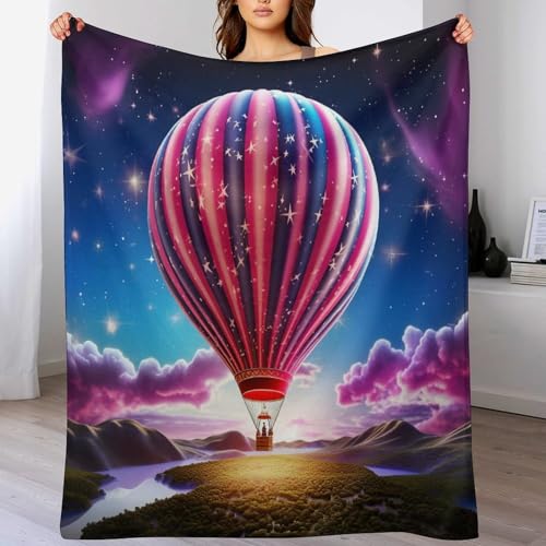 Couverture super douce et moelleuse montgolfière pour des nuits cocooning - 2