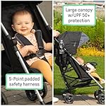 Ingenuity 3Dlite Convenience Stroller, Gray – Lightweight Stroller with Aluminum Frame, Large Seat Area, 4 Position Recline, Extra Large Storage Basket – Infant Stroller for Travel and More - Image 3