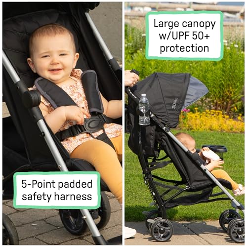 Summer Infant Ingenuity 3Dlite Convenience Stroller, Green–Lightweight Stroller with Aluminum Frame, Large Seat Area, 4 Position Recline, Extra Large Storage Basket–Infant Stroller for Travel & More by Ingenuity - Image 4