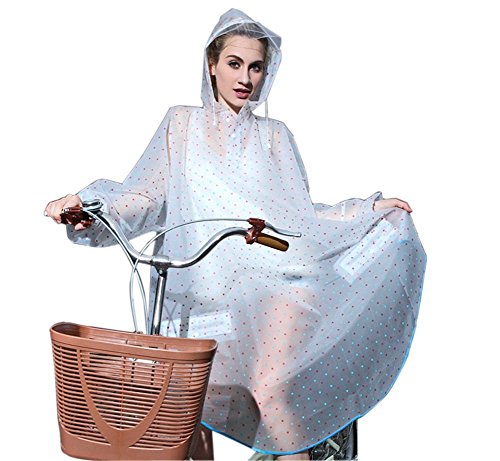 K-way Femme Poncho-pluie Capuche Imperméable Vêtement de pluie Transparent - Très Chic Mailanda (Bleu) Taille unique Cover