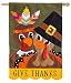 Evergreen Pilgrim Couple Applique House Flag, 28 x 44 inches
