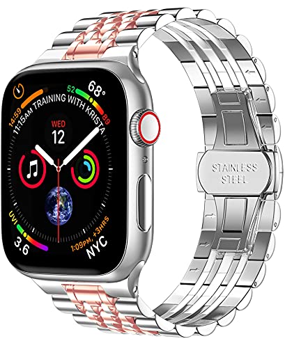 SaNgaiMEi Compatible avec Apple Watch Bracelet 38mm 40mm 42mm 44mm Bracelet Apple Watch Montre Remplacement du avec Apple série 6/5/4/3/2/1/SE Cover