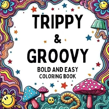 Paperback Groovy Patterns Coloring Book: A Fun and Bold Collection of Wavy, Retro, and Psychedelic-Inspired Art for Stress Relief Book