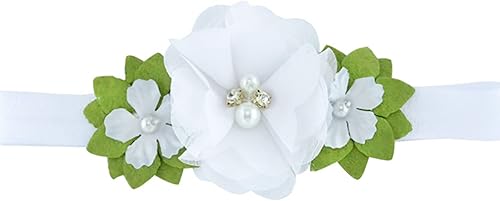 Miniatura 6 de 20 adornos de flores de gasa con perlas de diamantes de imitación para mujeres y niñas, vestidos de manualidades, ramos de novia, regalos de regalo,