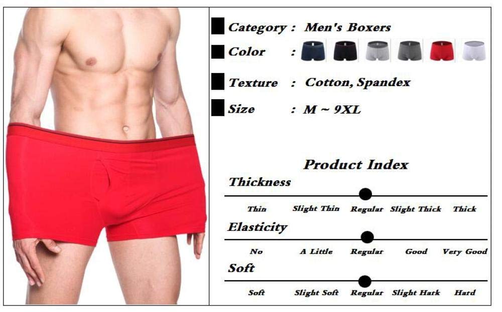 Calzoncillos Masculinos Boxer Grande Masculino Bragas De Algodón Sexy Pantalones Cortos De Boxeador para Hombres Tallas Grandes Ropa Interior Calzoncillos De Hombre (Paquete De 4) Stely H-