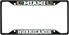 FANMATS 31263 Miami Hurricanes Metal License Plate Frame Black Finish