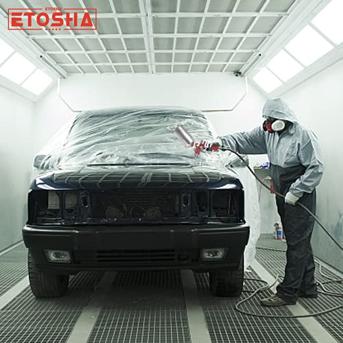 Etosha Hvlp Air Spray Gun Set,9 Piece Professional Paint Sprayer Gun, 1.0/1.4/1.8Mm Nozzles Auto Gravity Feed Spray Gun With Air Regulator & Maintenance Kit For Various Painting Projects #TOP5