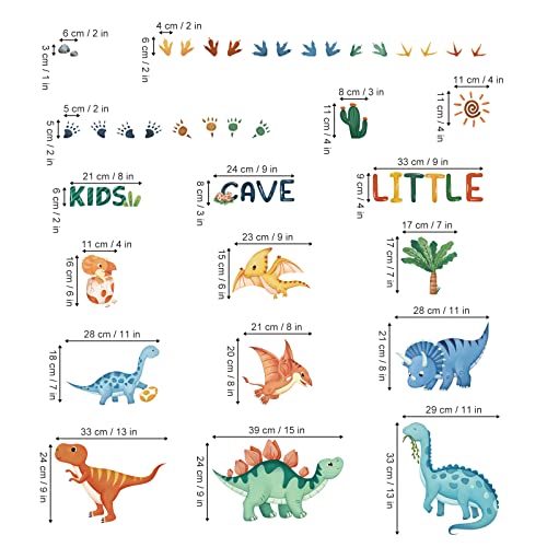 Vinilos decorativos agua dinosaurio acuarela habitación infantil miniatura 5