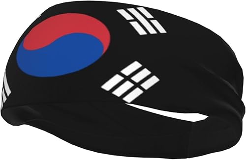 Diadema de bandera coreana, diademas deportivas que absorben la humedad, diadema de entrenamiento