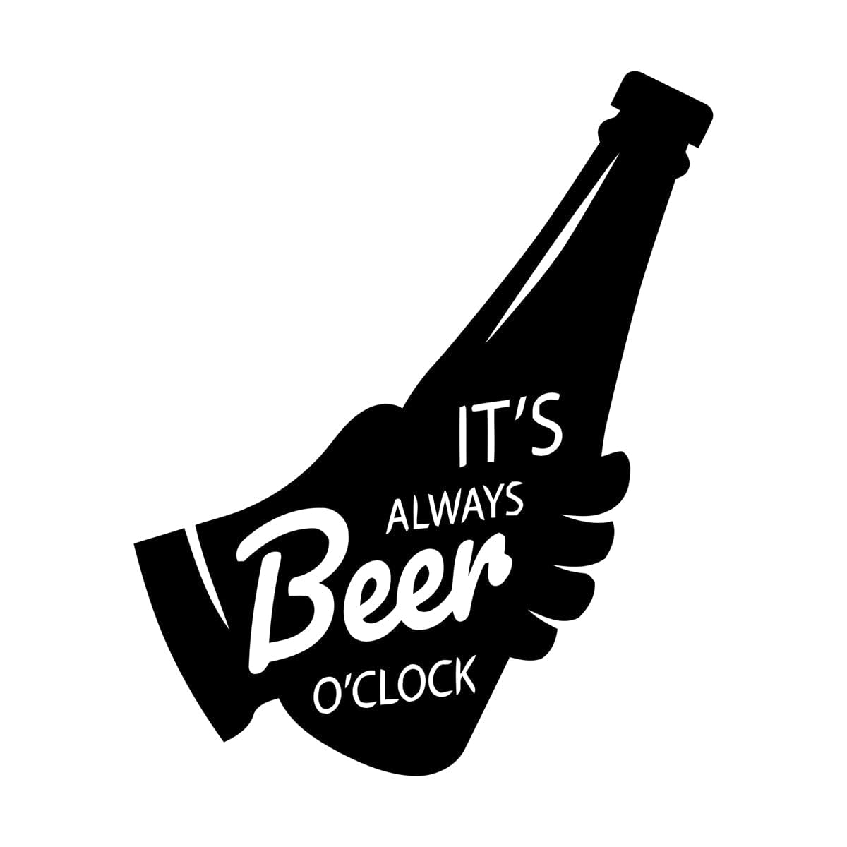Lzhouting Wall Stickers 0544 Beer Wall Decal Beer Quotes Decals Beer Drink Wall Sticker Window Sticker Vinyl Beer Wall Art Decor Decal Beer Lovers Decal Small - 34X42cm