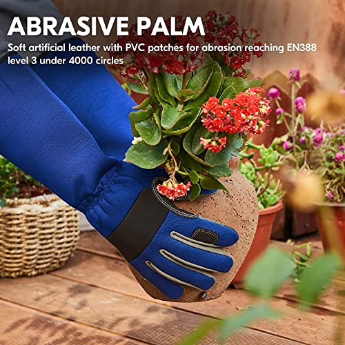 Vgo... Garening Gloves Men Long Sleeves in Leather with Touchscreen - Image 2