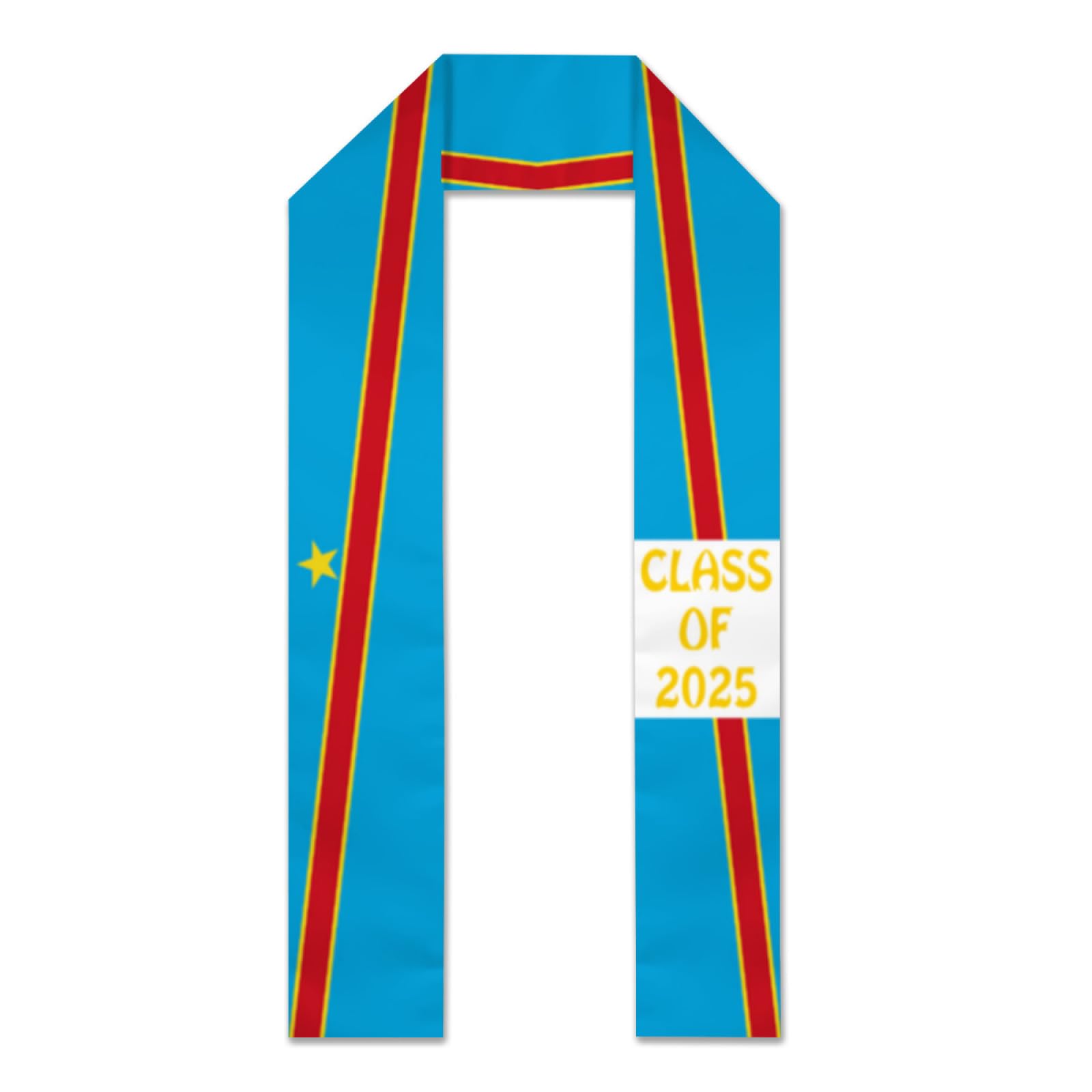 Ahdyr Congolese Congo Flags Graduation Stole Graduation Sash Scarf Graduation Shawl for Study International Students