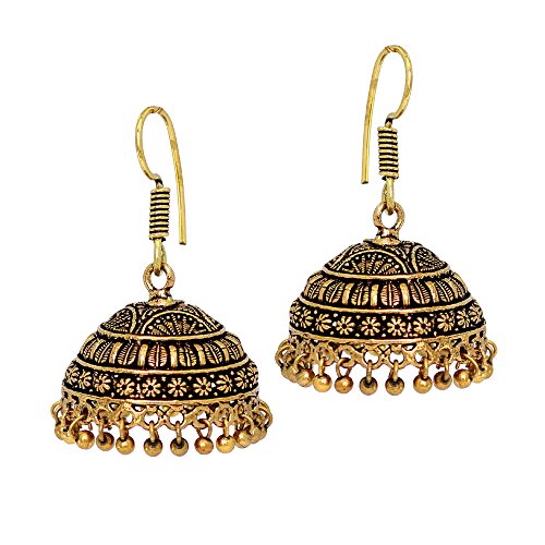 Jaipur Mart Indian Bollywood Oxidised Plated Jhumka Earrings Gold Jewellery Gift Buy Online In Switzerland Jaipur Mart Products In Switzerland See Prices Reviews And Free Delivery Over Chf70 Desertcart
