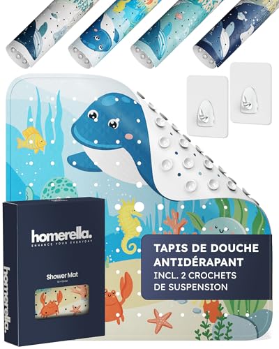 Homerella Tapis de Douche Antidérapant 53x53 cm - Antiglisse Magic Sea