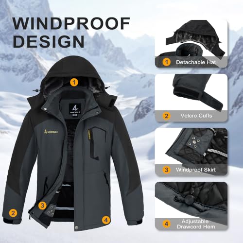 Image of Mens Winter Coats Puffer Waterproof Ski Insulated Jacket