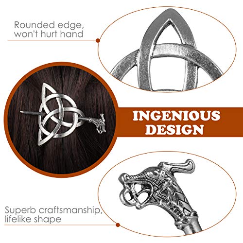 Lurrose Vintage Nós Celtas Coroa Grampos de Cabelo de Liga Acessórios para Mulheres Meninas