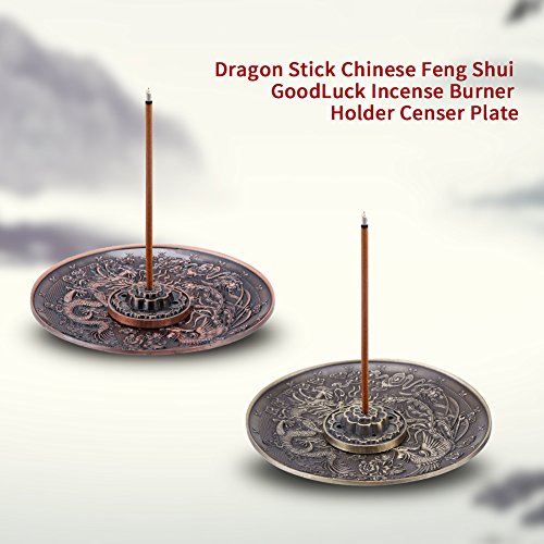 Zinc Alloy Incense Stick Burner Holder Chinese Dragon Pattern Censer Plate Buddhism Censer Incense Plate for Bedroom,Temple - Image 4
