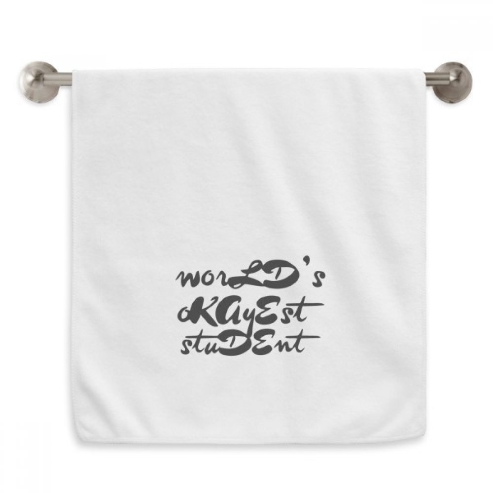 Serviette Monde Okayest Student Teacher en coton doux contre les irritations de la peau