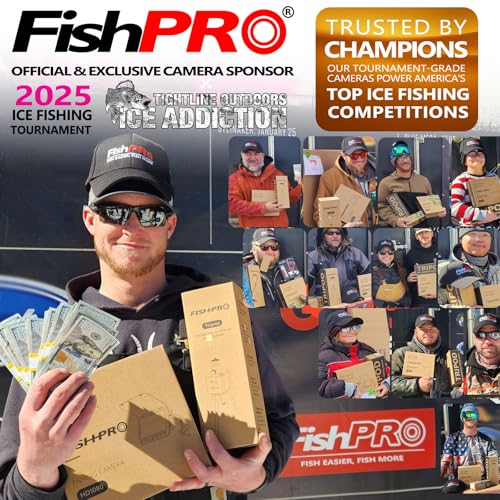 Image of [FishPRO 2026 Upgrade] 4.5'' True HD 1080P Underwater Fishing Camera (Plug & Play) - Ice Fishing Camera Underwater w / 5,000mAh, USB-C, IR+LED, Fish Finder for Ice /Lake /Kayak, 65ft