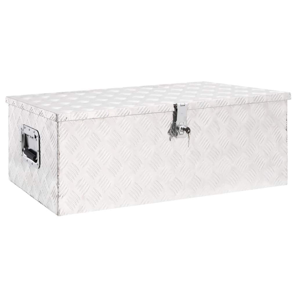 aphrophina Aluminum Storage Box for Organization, Spacious and Durable Design, Lightweight Carrying Handle, 35.4