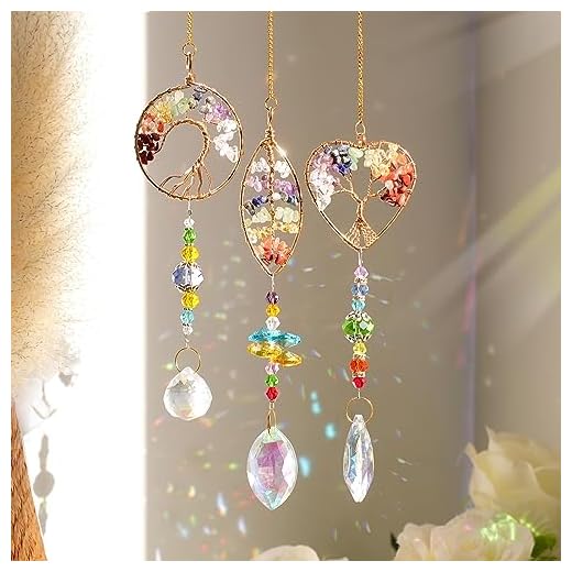 Tree of Life Crystal Suncatcher Set