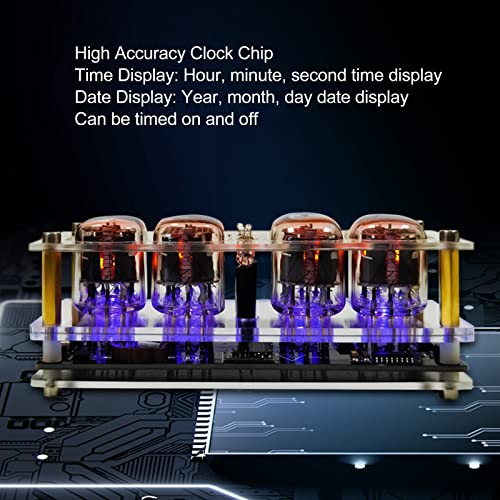 IN12 Glow Tube Time Display Digital Tubo Relógio de Mesa Eletrônico LED Glow Tube Clock Simulação ún